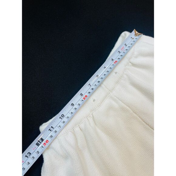 ~ MABLE S/M Sweater Shorts** White Knit Boho Soft Cozy Coastal Beachy Festival - Picture 6 of 11